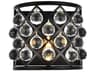 Madison 1-Light Matte Black Clear Crystal Wall Sconce
