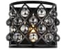 Madison 1-Light Matte Black Silver Crystal Wall Sconce