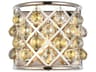 Madison 1-Light Polished Nickel Gold Crystal Wall Sconce