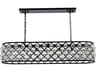Madison 7-Light Matte Black Clear Crystal Island Pendant