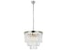 Sydney 9-Light Polished Nickel Clear Crystal Tiered Chandelier