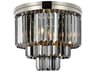 Sydney 9-Light Polished Nickel Silver Crystal Tiered Flush Mount