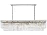 Sydney 12-Light Polished Nickel Clear Crystal Tiered Island Pendant