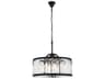 Chelsea 8-Light Matte Black Clear Crystal Drum Pendant