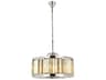 Chelsea 8-Light Polished Nickel Gold Crystal Drum Pendant