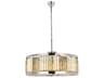 Chelsea 10-Light Polished Nickel Gold Crystal Drum Pendant