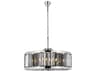 Chelsea 10-Light Polished Nickel Silver Crystal Drum Pendant
