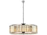 Chelsea 10-Light Polished Nickel Gold Crystal Drum Pendant