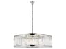 Chelsea 10-Light Polished Nickel Clear Crystal Drum Pendant