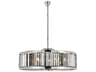 Chelsea 10-Light Polished Nickel Silver Crystal Drum Pendant