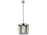 Sydney 3-Light Polished Nickel Silver Crystal Drum Mini Pendant