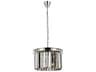 Sydney 3-Light Polished Nickel Silver Crystal Drum Pendant