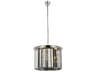 Sydney 6-Light Polished Nickel Silver Crystal Drum Pendant