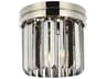 Sydney 3-Light Polished Nickel Silver Crystal Drum Flush Mount