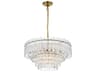Emilia 6-Light Satin Gold Tiered Pendant