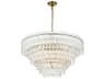 Emilia 10-Light Satin Gold Tiered Pendant