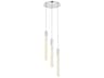 Weston 3-Light Chrome Crystal LED Cylinder Pendant
