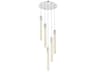 Weston 5-Light Chrome Crystal LED Cylinder Pendant