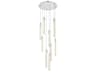 Weston 9-Light Chrome Crystal LED Cylinder Pendant