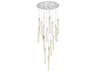 Weston 16-Light6-Light Chrome Crystal LED Cylinder Pendant