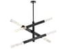Ari 6-Light Black Linear Island Pendant