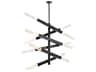 Ari 12-Light Black Linear Island Pendant