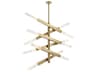Ari 12-Light Satin Gold Linear Island Pendant