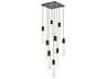 Aurora 9-Light Black Linear Pendant