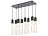 Aurora 8-Light Black Linear Island Pendant