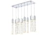Aurora 8-Light Chrome Linear Island Pendant