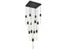 Aurora 13-Light Black Linear Pendant