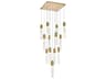 Aurora 13-Light Satin Gold Linear Pendant
