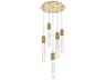 Aurora 5-Light Satin Gold Linear Pendant