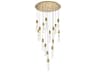Aurora 16-Light Satin Gold Linear Pendant