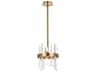 Serena 6-Light Satin Gold Crystal Linear Mini Pendant