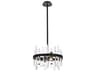 Serena 8-Light Black Crystal Linear Pendant