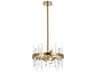 Serena 8-Light Satin Gold Crystal Linear Pendant