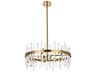 Serena 14-Light Satin Gold Crystal Linear Pendant