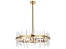 Serena 16-Light6-Light Satin Gold Crystal Linear Pendant