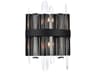 Serena 2-Light Black Crystal Wall Sconce