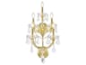 Maria Theresa 5-Light Gold Clear Crystal Glass Wall Sconce