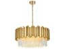 Willow 8-Light Satin Gold Drum Chandelier