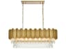 Willow 9-Light Satin Gold Tiered Island Pendant