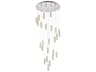 Polaris 25-Light Chrome Clear Pendant