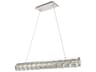 Valetta 1-Light Chrome Clear Crystal LED Linear Island Pendant