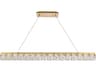 Valetta 1-Light Gold Crystal LED Linear Island Pendant