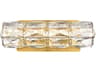 Valetta 1-Light Gold Crystal LED Wall Sconce