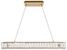 Monroe 1-Light Gold Crystal LED Linear Island Pendant