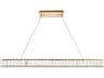 Monroe 1-Light Gold Crystal LED Linear Island Pendant