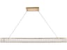 Monroe 1-Light Gold Crystal LED Linear Island Pendant